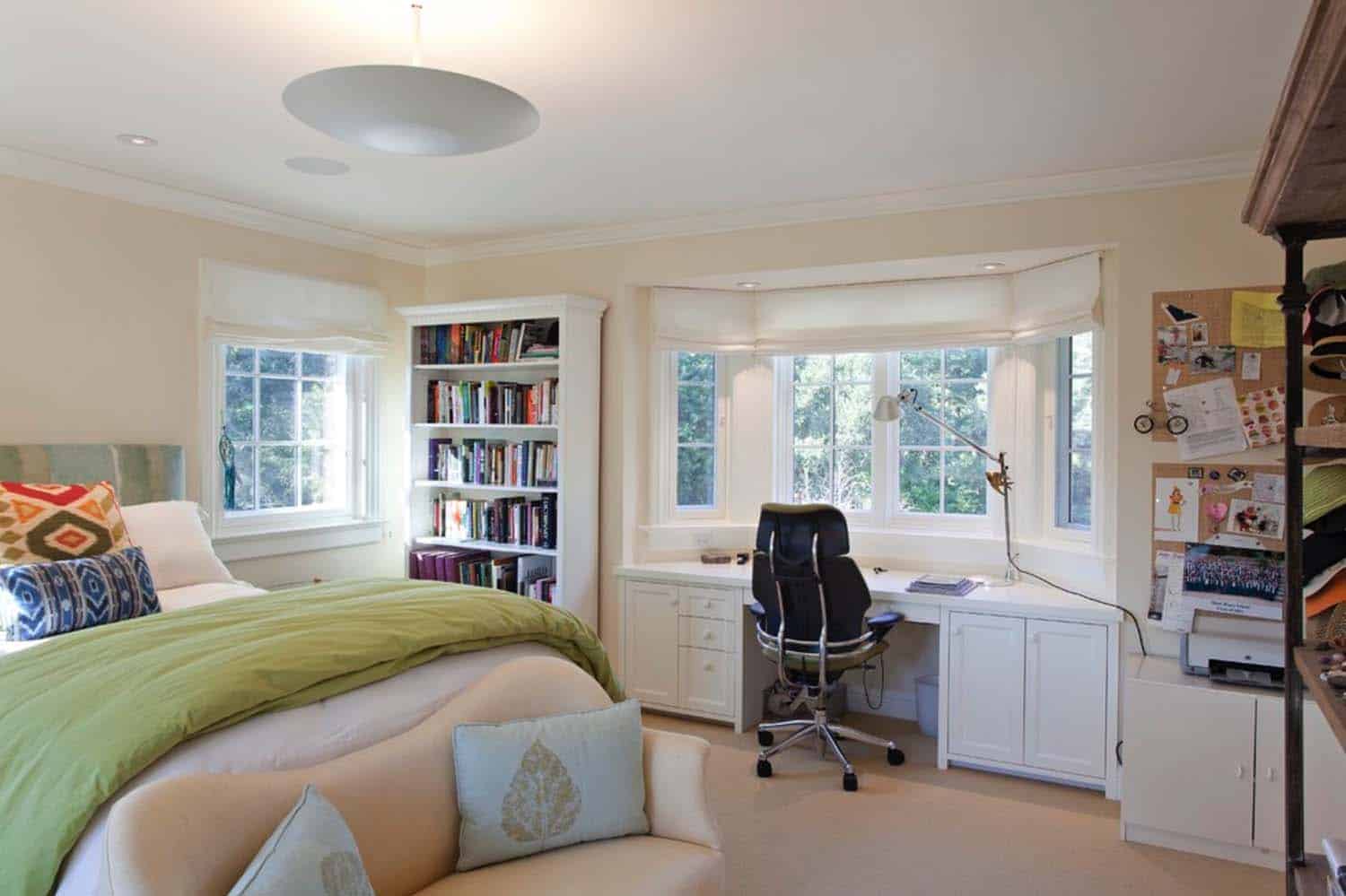 Bedroom with office desk discount